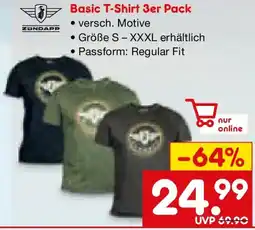 Netto Marken-Discount Basic T-Shirt 3er Pack Angebot