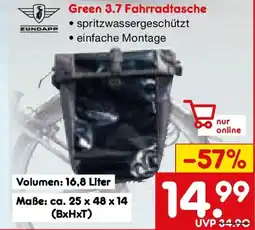 Netto Marken-Discount Green 3.7 Fahrradtasche Angebot
