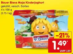 Netto Marken-Discount Bauer Biene Maja Kinderjoghurt Angebot