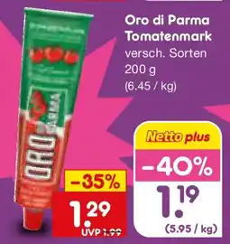 Netto Marken-Discount Oro di Parma Tomatenmark Angebot
