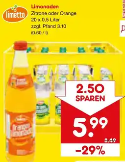Netto Marken-Discount limetto Zitrone oder Orange Angebot