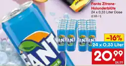 Netto Marken-Discount Fanta Zitrone Holunderblüte Angebot