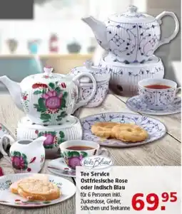 Multi Markt Tee Service Ostfriesische Rose oder Indisch Blau Angebot