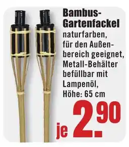 B1 Discount Baumarkt Bambus- Gartenfackel Angebot