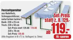 B1 Discount Baumarkt Festzeltgarnitur Angebot