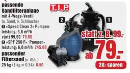 B1 Discount Baumarkt T.I.P passende Sandfilteranlage Angebot