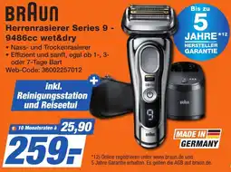 K+B Expert BRAUN Herrenrasierer Series 9 - 9486cc wet&dry Angebot