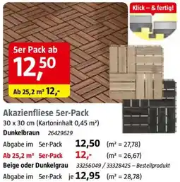 Bauhaus Akazienfliese 5er-Pack Angebot