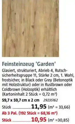Bauhaus Feinsteinzeug 'Garden' Angebot