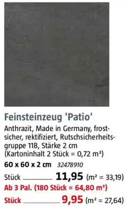 Bauhaus Feinsteinzeug 'Patio' Angebot