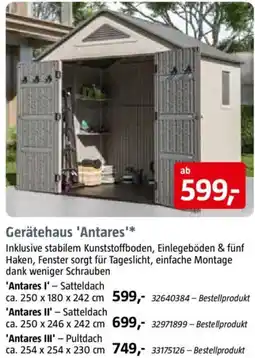 Bauhaus Gerätehaus 'Antares' Angebot