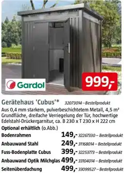 Bauhaus Gardol Gerätehaus 'Cubus' Angebot