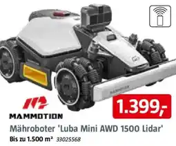 Bauhaus MAMMOTION Mähroboter 'Luba Mini AWD 1500 Lidar' Angebot