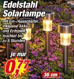 Posten Börse Edelstahl Solarlampe Angebot
