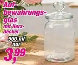 Posten Börse Aufbewahrungsglas mit Herzdeckel Angebot