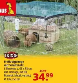 Multi Markt TRIXIE Freilaufgehege mit Schutznetz Angebot