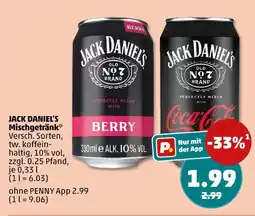 PENNY Jack daniel's mischgetränk Angebot