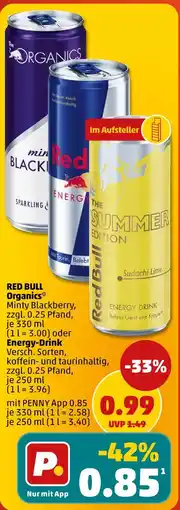 PENNY Red bull organics minty blackberry Angebot