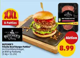 PENNY Butcher's by penny frische beef burger patties Angebot