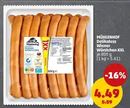 PENNY Mühlenhof delikatess wiener würstchen xxl Angebot