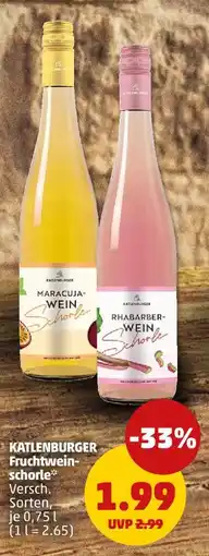 PENNY Katlenburger fruchtweinschorle Angebot