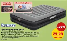 PENNY Bestway luftmatratze queen mit pumpe Angebot