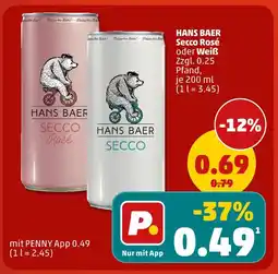 PENNY Hans baer secco rosé oder weiß Angebot