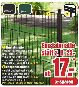 B1 Discount Baumarkt 1 Einstabmatte Angebot