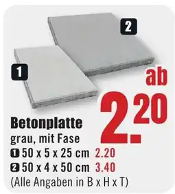 B1 Discount Baumarkt Betonplatte Angebot