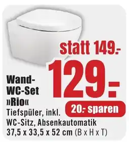 B1 Discount Baumarkt Wand- WC-Set "Rio" Angebot
