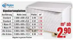 B1 Discount Baumarkt Rigips Gipskartonplatten Angebot