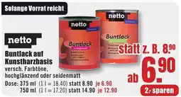 B1 Discount Baumarkt netto Buntlack auf Kunstharzbasis Angebot