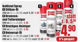 B1 Discount Baumarkt Ballistol Spray 1 Silikon-Öl Angebot
