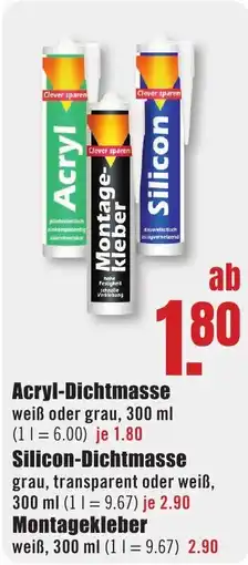 B1 Discount Baumarkt Acryl-Dichtmasse Angebot