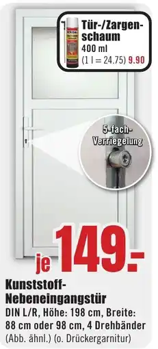 B1 Discount Baumarkt Kunststoff- Nebeneingangstür Angebot