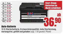 B1 Discount Baumarkt Auto-Batterie Angebot