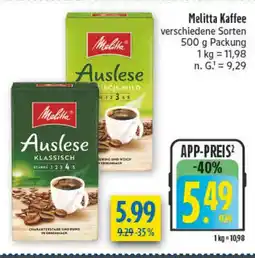 diska Melitta Kaffee Angebot