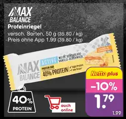 Netto Marken-Discount Max balance proteinriegel Angebot