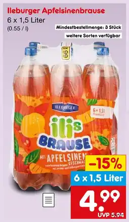 Netto Marken-Discount Ileburger ili's brause mit apfelsinengeschmack Angebot