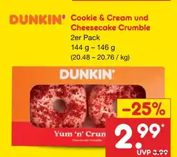 Netto Marken-Discount Dunkin' cookie & cream Angebot