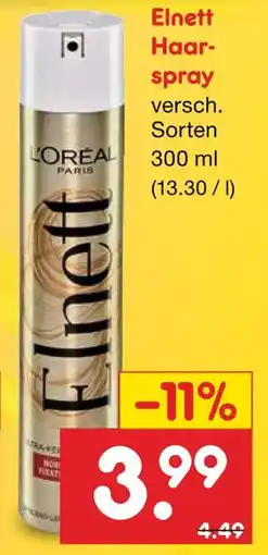 Netto Marken-Discount L'oréal elnett haarspray Angebot