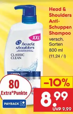 Netto Marken-Discount Head & shoulders anti-schuppen shampoo classic clean Angebot