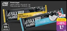 Netto Marken-Discount Max balance protein bar bananen-geschmack Angebot