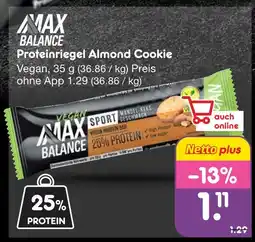 Netto Marken-Discount Max balance proteinriegel almond cookie Angebot