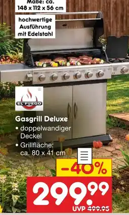 Netto Marken-Discount El fuego gasgrill deluxe Angebot