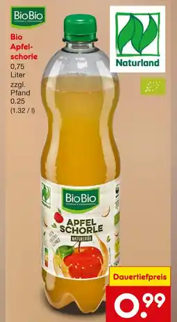 Netto Marken-Discount Biobio bio apfelschorle naturtrüb Angebot