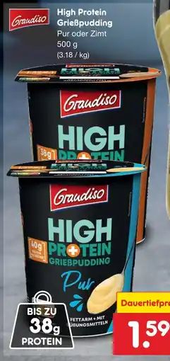 Netto Marken-Discount Grandiso high protein grießpudding pur Angebot