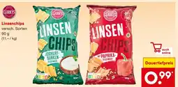 Netto Marken-Discount Clarkys linsenchips joghurt-gurken-geschmack Angebot