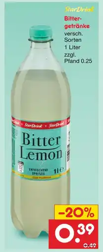 Netto Marken-Discount Stardrink bitter lemon Angebot