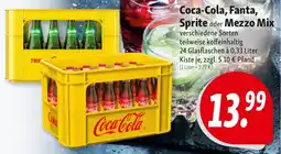 Nah & Frisch Coca-Cola, Fanta, Sprite oder Mezzo Mix Angebot